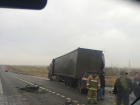  Под Таганрог из-за ДТП загорелся автомобиль