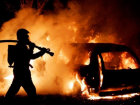 В Таганроге сгорел автомобиль "ВАЗ"  
