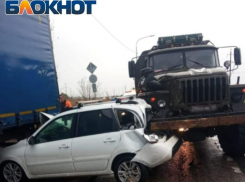 Тройное ДТП с военным автомобилем произошло под Таганрогом