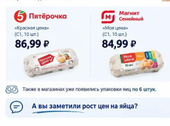 «Пятёрочка», «Магнит», «Лента»: цены на яйца в Таганроге