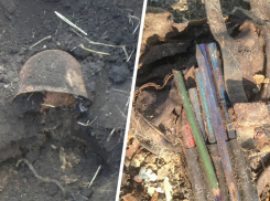 Под Таганрогом  поисковики обнаружили останки офицеров Великой Отечественной войны