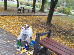 Рецидив безобразия: скверик в Таганроге убирают, но не весь