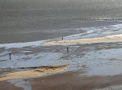 Во время сгона воды в Таганроге на берег выходят кладоискатели 