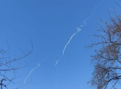 В небе над Таганрогом работают наши военнослужащие