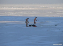 В Таганроге появились моржи – нудисты