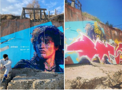 «Вслед за Дудем» - таганрожцы изуродовали стрит-арт портрет Виктора Цоя в Богудонии