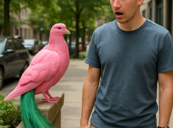 Прикинулся своим так, что голуби не заподозрили: в Таганроге заметили комичную стаю 