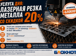  Услуга дня: лазерная резка металла со скидкой 20%