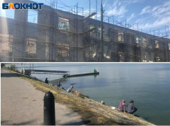 Рыбаков изгнали, а бутафорские леса установили – что происходит в Таганроге у «Кораблика»