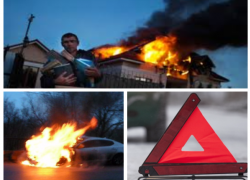 Два пожара и странное ДТП произошло в Таганроге в выходные дни