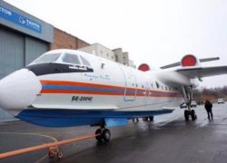 Первый таганрогский самолет Бе-200 взлетел в небо вместе с экипажем МЧС