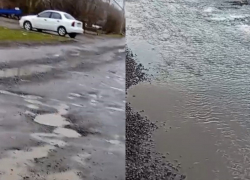 «Ямы, лужа, красота»: жительница Таганрога сравнила Дачную улицу с дорогой в ад