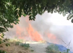 Крупный пожар распространился в районе Богудонии 