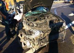 На трассе Ростов-Таганрог МАЗ подмял под себя иномарку