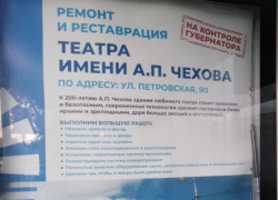 Технической ошибкой объяснили путаницу на баннере, установленном на здании театра