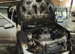 Прошлым вечером в Таганроге случился еще один пожар – горела машина