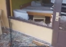 Видео с места падения БПЛА под Таганрогом