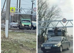 "А нам всё равно…". Таганрогские грузовики пытаются "пролезть" через рамку