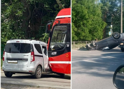 «Подбитый» трамвай и «перевёртыш» - аварии в Таганроге