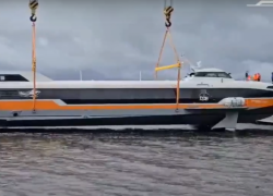 "Метеор", который будет перевозить таганрожцев, торжественно отправили в Ростовскую область