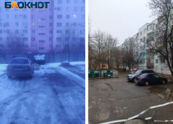 Неправильная парковка таганрогских автомобилистов возле контейнерных площадок