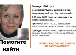 ЛизаАлерт просит помощи в поисках женщины из села под Таганрогом