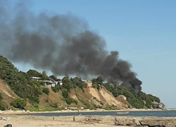 Пожар в Бугудонии в  Таганроге