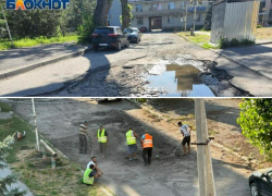 Через 2 часа после публикации «Блокнот Таганрог» отремонтировали дорогу у КЗ «Олимп»