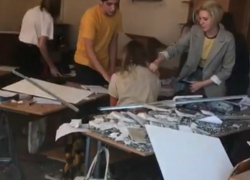 В таганрогской гимназии им. А.П.Чехова обрушился потолок на головы детям