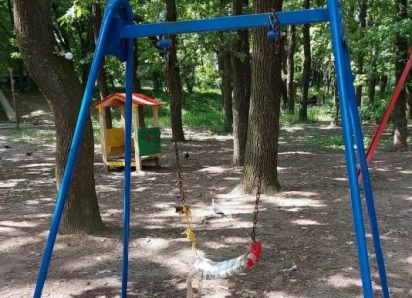 «На соплях висит»: таганрожцы опасаются, что качели в Дубках покалечат детей