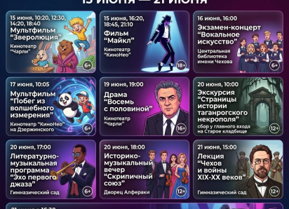 Афиша в Таганроге: куда сходить с 15 по 21 июня
