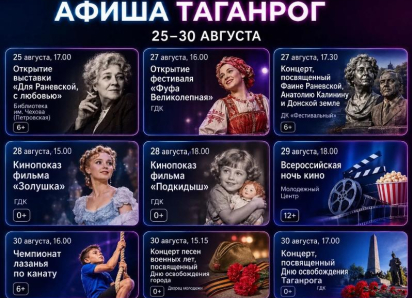 Фестиваль Раневской и День освобождения Таганрога: афиша мероприятий с 24 по 30 августа