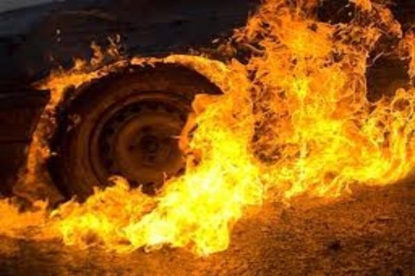 В Неклиновском районе сгорел автомобиль