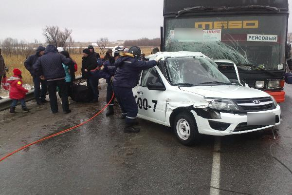 На трассе М-4 в ДТП попал автобус «Москва-Таганрог»