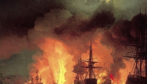 7 июля 1770 года День победы русского флота над турецким флотом в Чесменском сражении