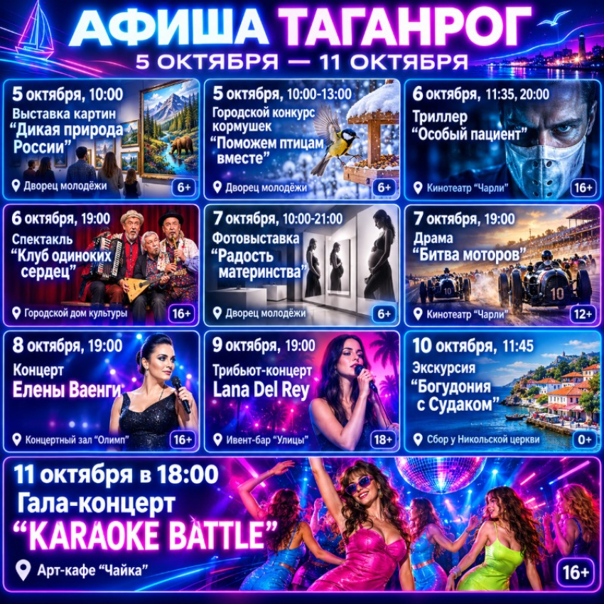 Афиша в Таганроге: культурный дайджест на следующую неделю