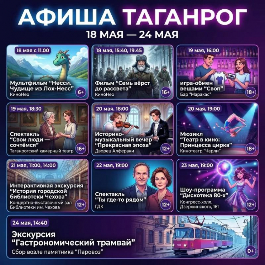 Афиша Таганрога: какие мероприятия посетить на будущей неделе