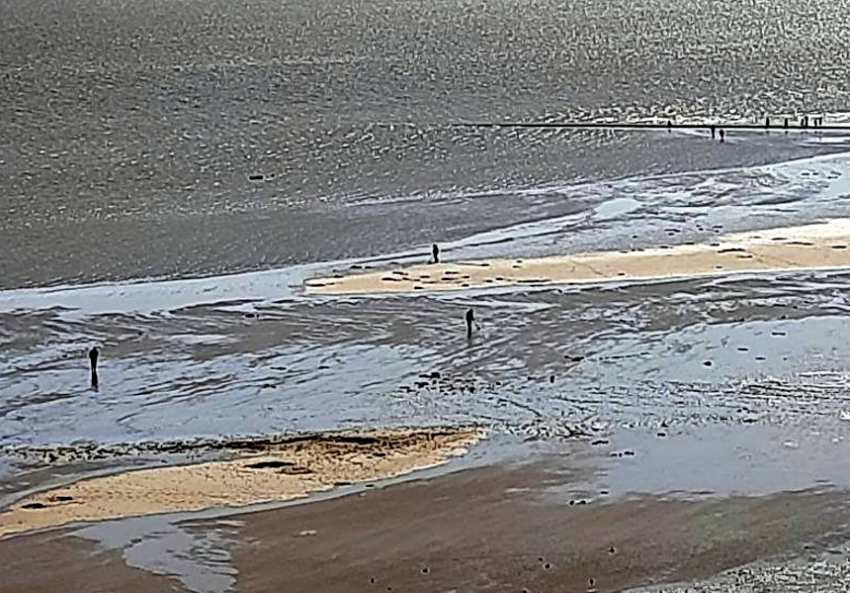 Во время сгона воды в Таганроге на берег выходят кладоискатели 