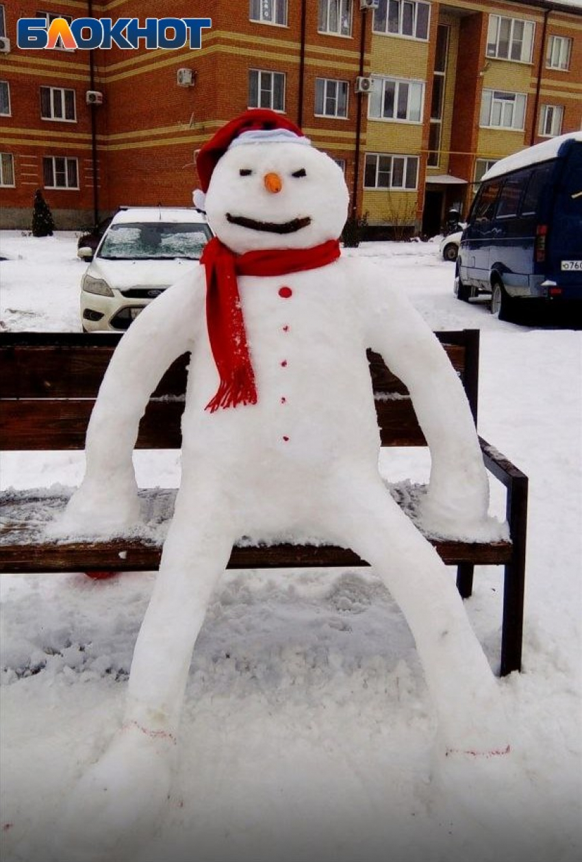 Снеговички-симпатяги на таганрогских просторах