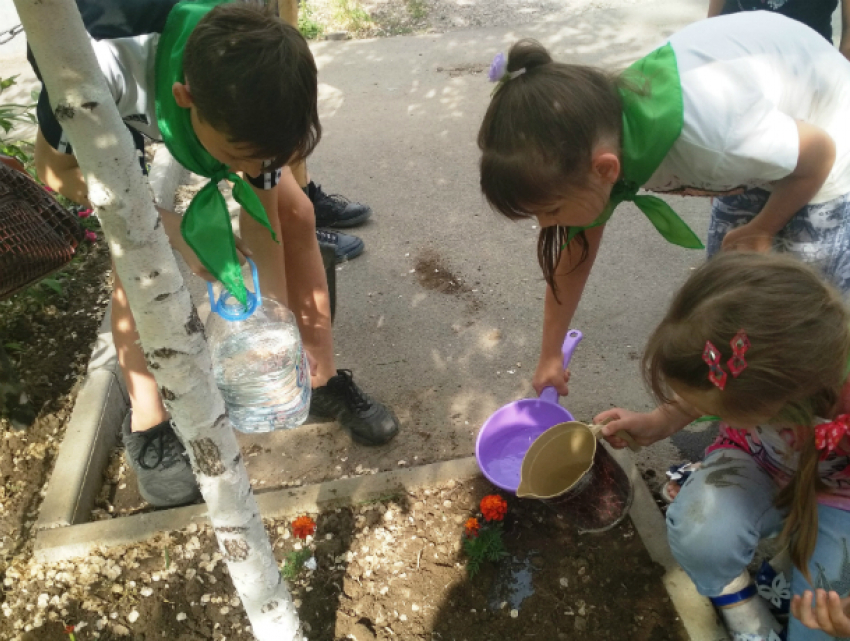 Дети Таганрога прияли участие в акции «Цветок памяти»