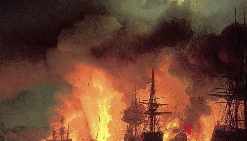 7 июля 1770 года День победы русского флота над турецким флотом в Чесменском сражении 