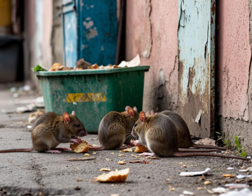 Жирные и наглые крысы захватили старый центр Таганрога и никого не боятся