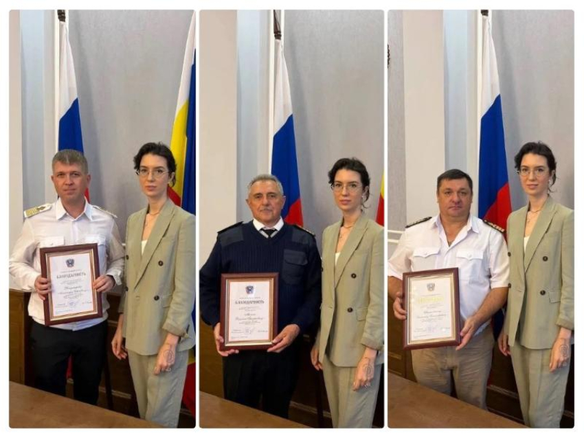 Замгубернатора наградила моряков, предотвративших экологическую катастрофу в Таганрогском заливе