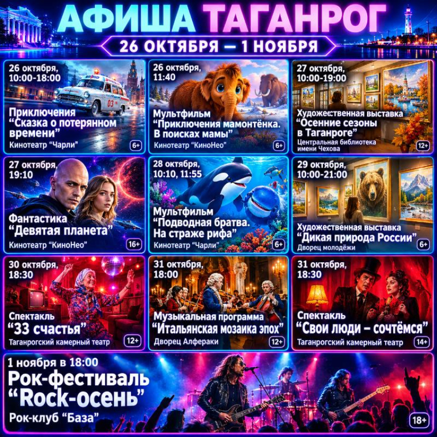 Афиша в Таганроге: как увлекательно проводить октябрь