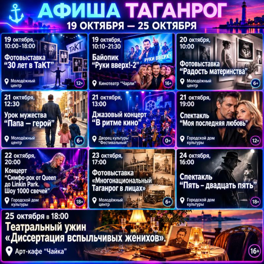 Афиша в Таганроге: предстоящая неделя будет яркой на события