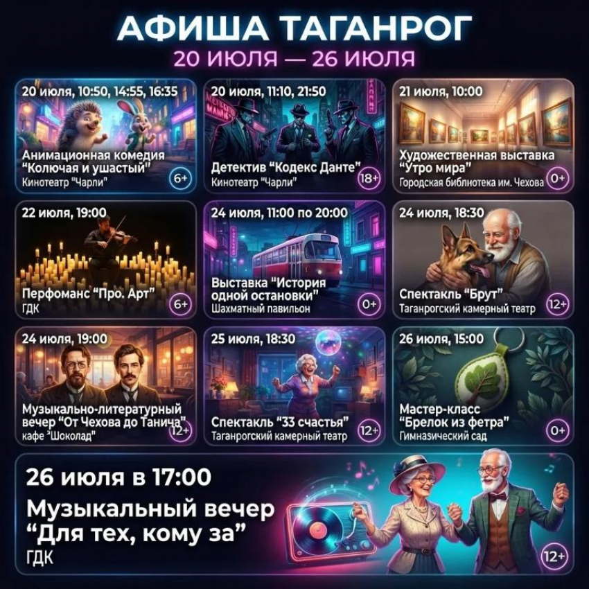 Афиша в Таганроге: следующая неделя обещает быть насыщенной