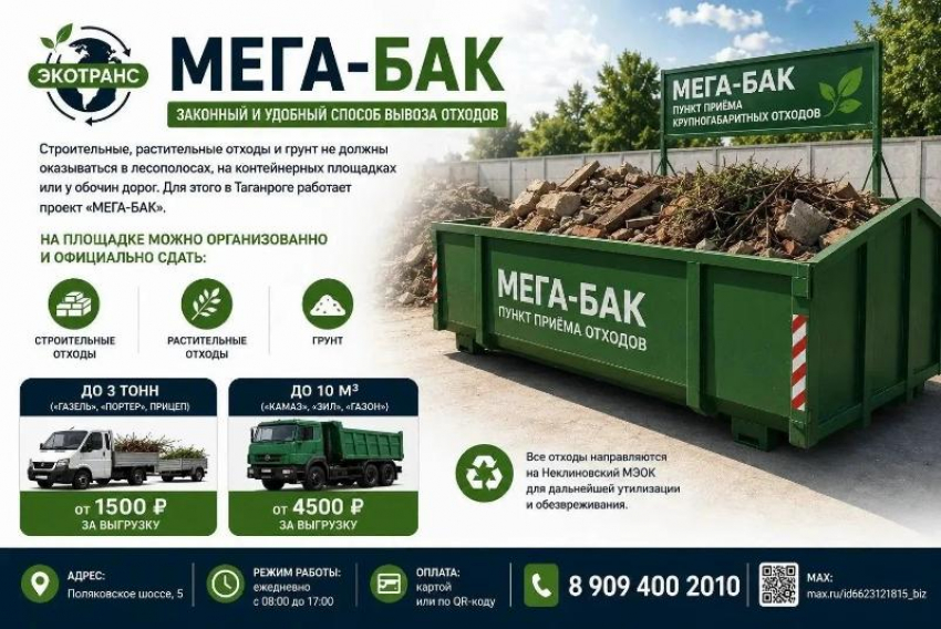 МЕГА БАК быстро избавит вас от ненужных отходов